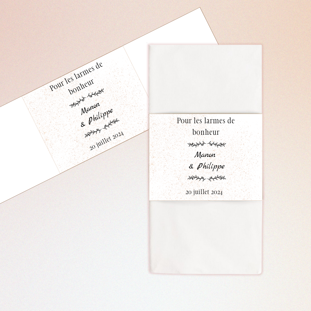 Etui mouchoir larme de joie : rustique