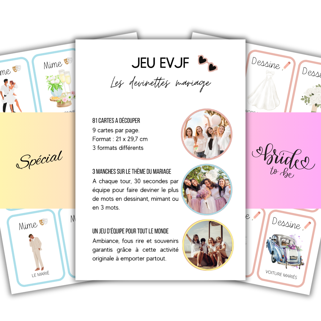Jeu EVJF numérique : Devinettes mariage
