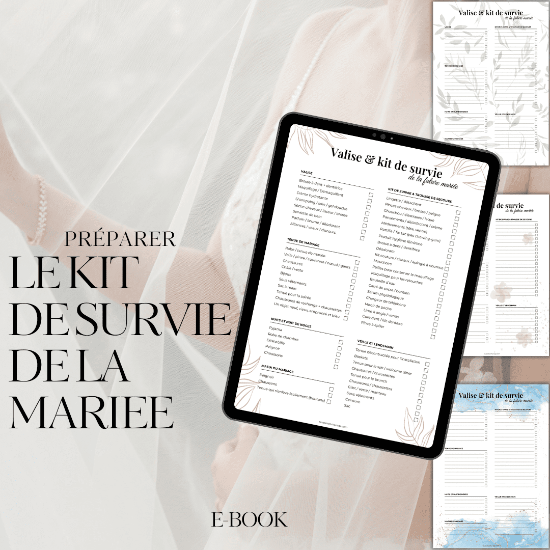Kit de survie et valise de la mariée - la liste à imprimer