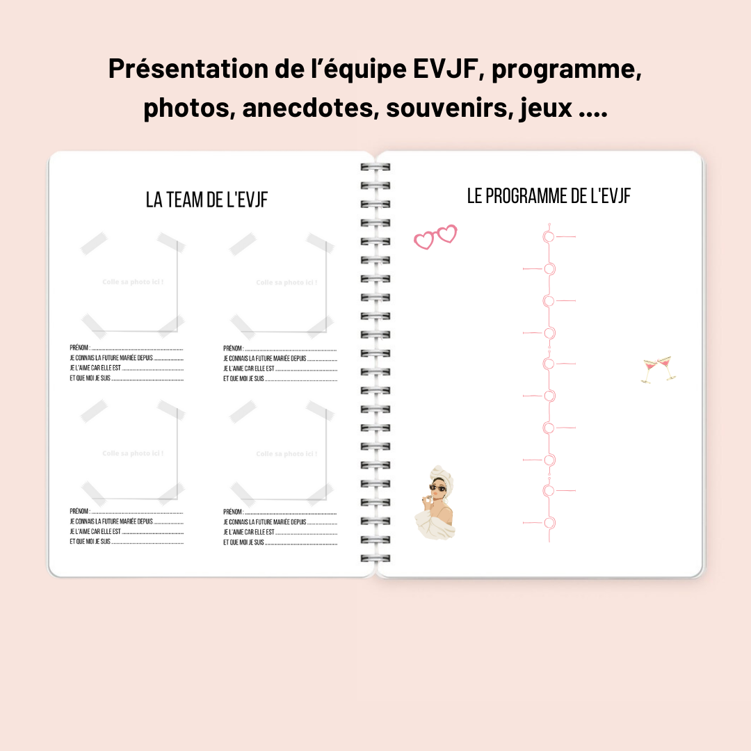 Livre d'or EVJF personnalisable - Fleurs