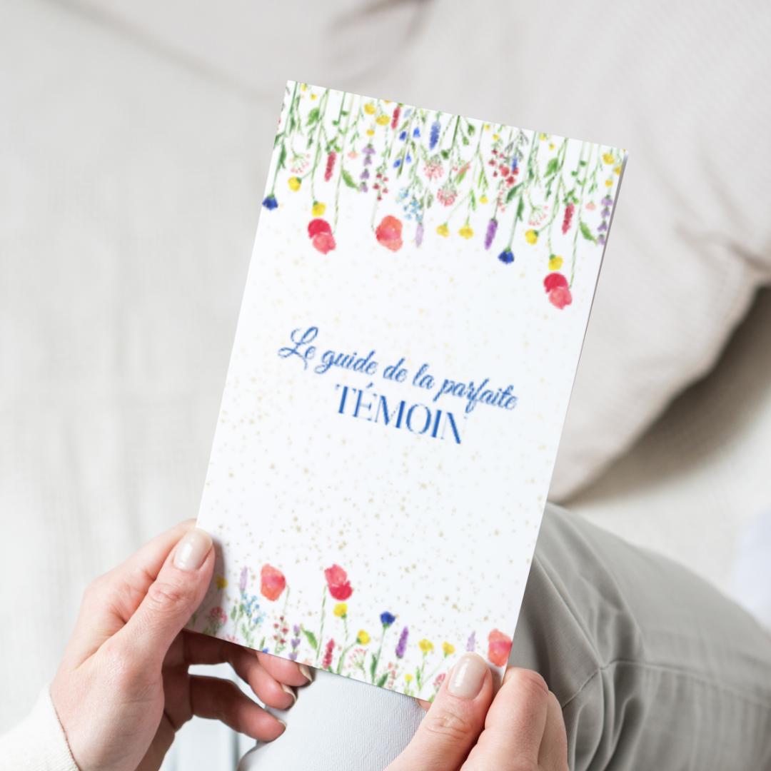 Guide de la parfaite témoin à imprimer : fleurs