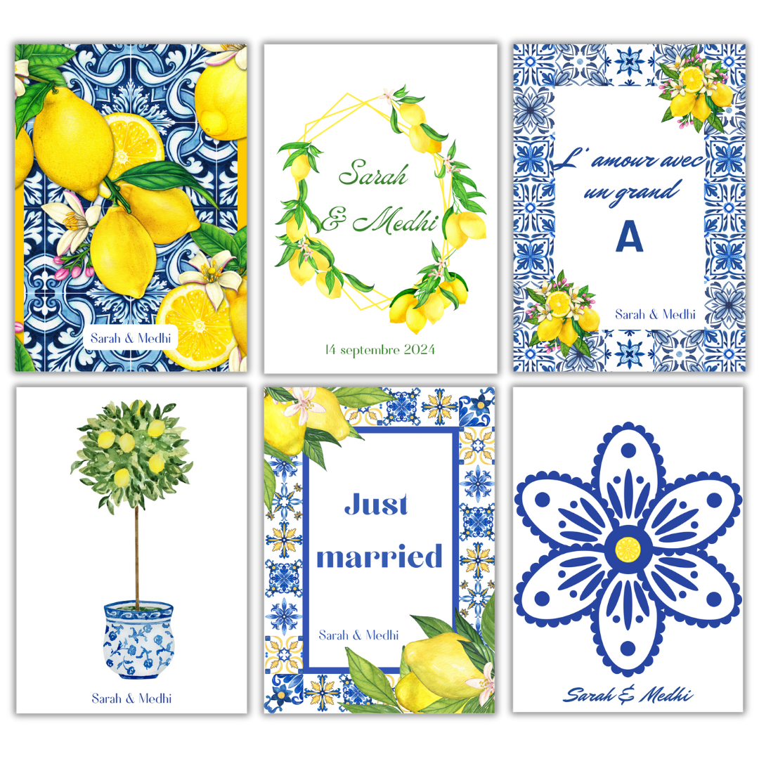 Livre d'or cartes postales mariage dolce vita
