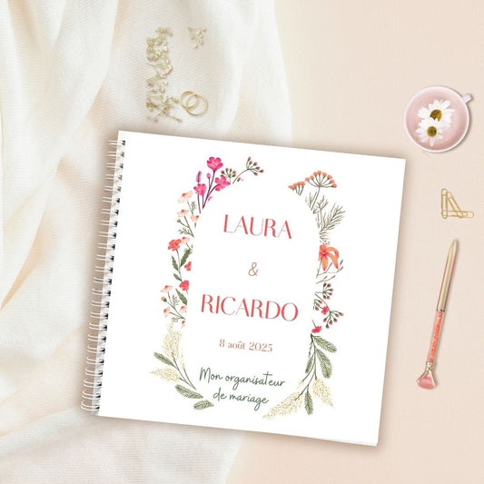 Livre organisateur de mariage personnalisable - coloré