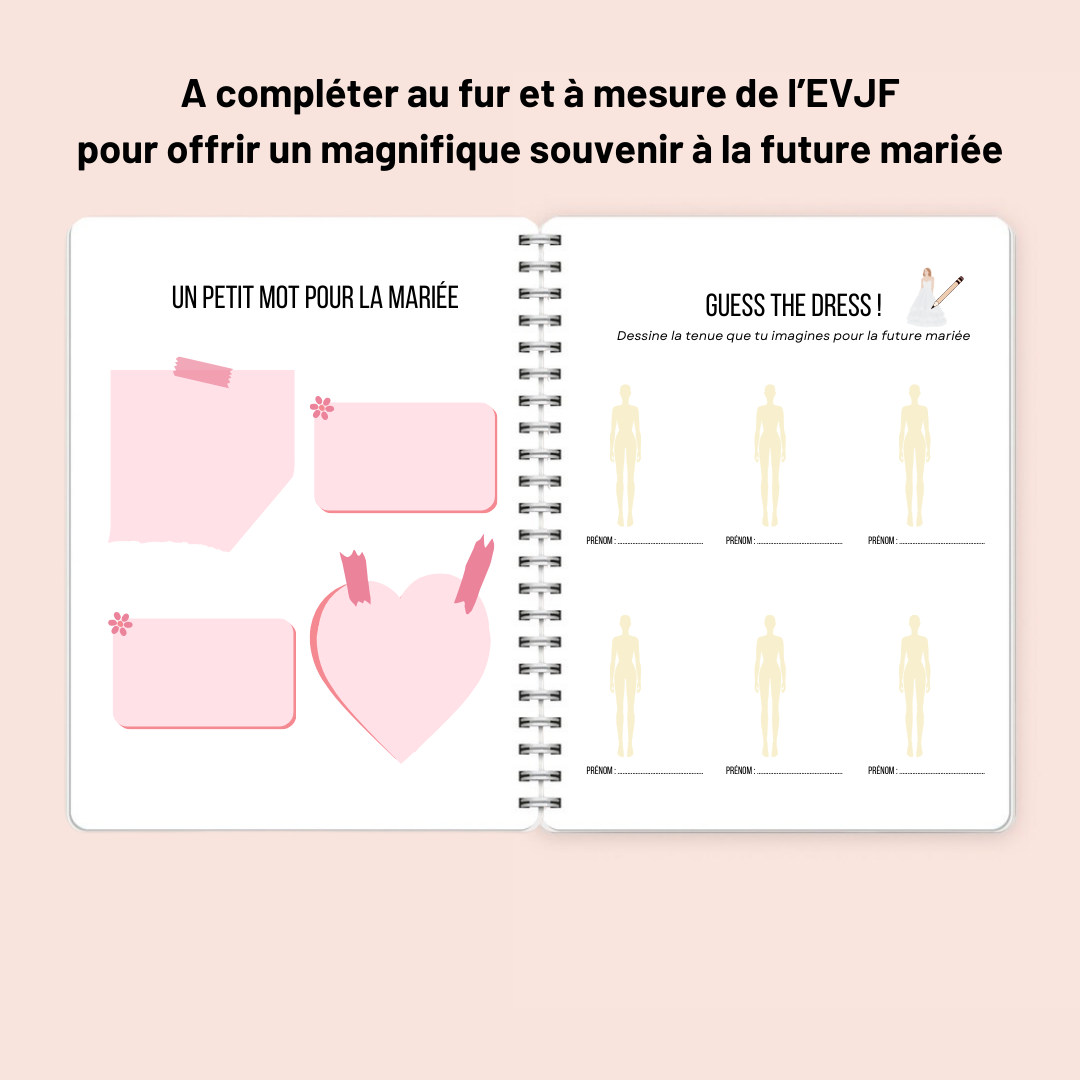 Livre d'or EVJF personnalisable - Or – Réussir son mariage