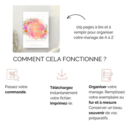 Planificateur de mariage numérique : coloré