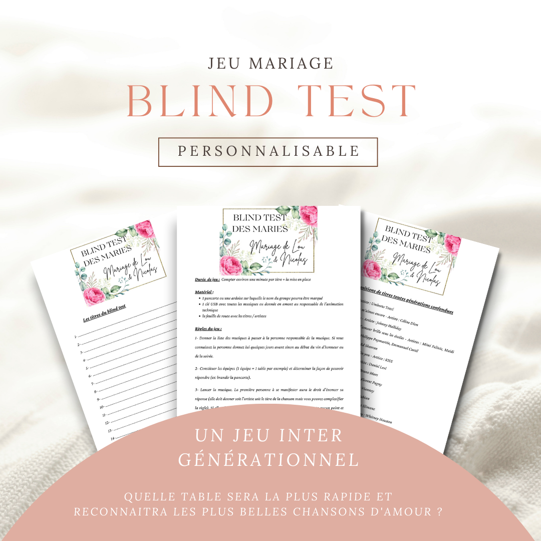 blind test jeu mariage